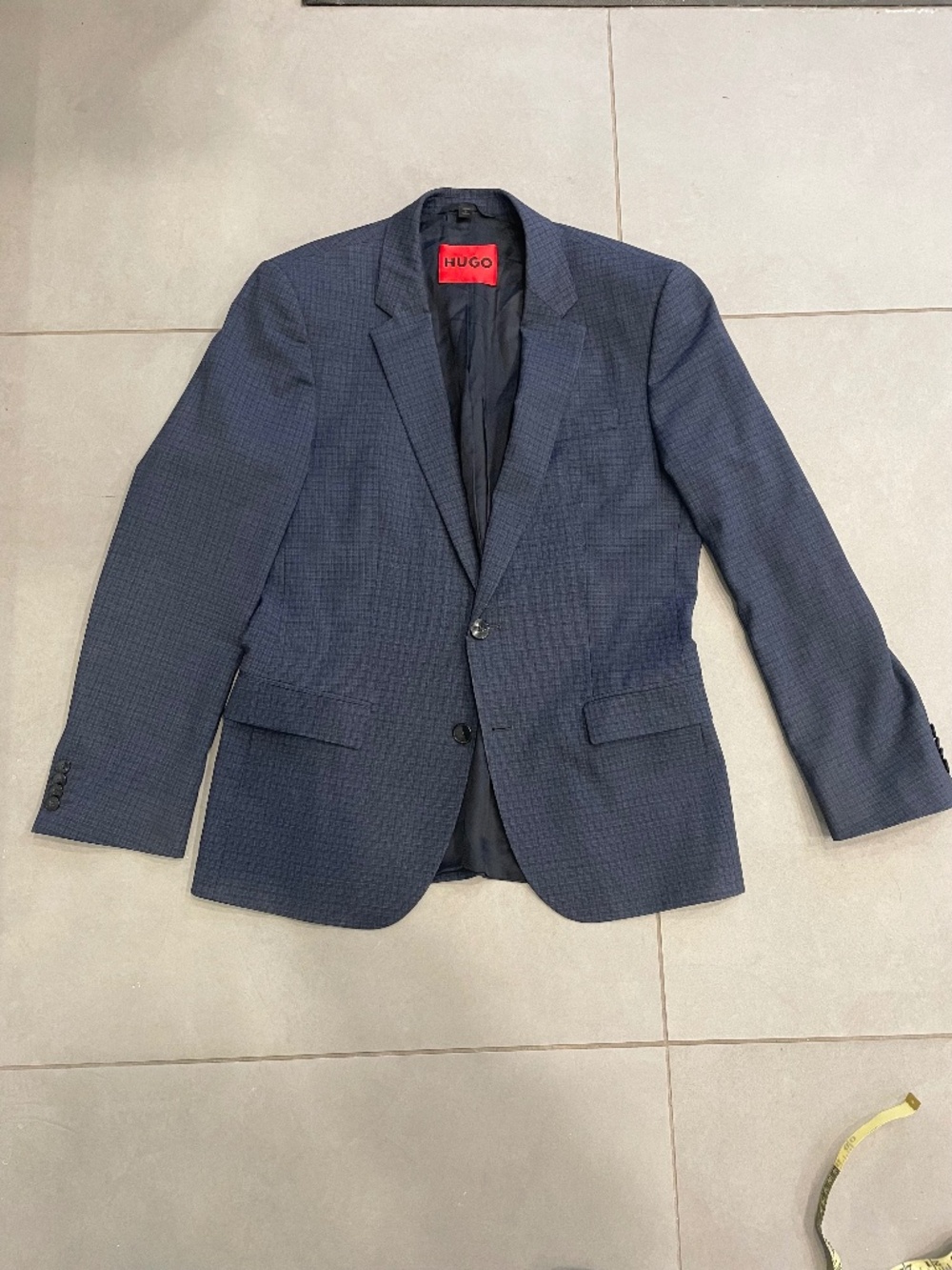 $650 Hugo Boss Suit Blazer Windowpanes Wool Silk Size 38R NWT Hugo Sport Coat
